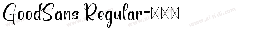 GoodSans Regular字体转换